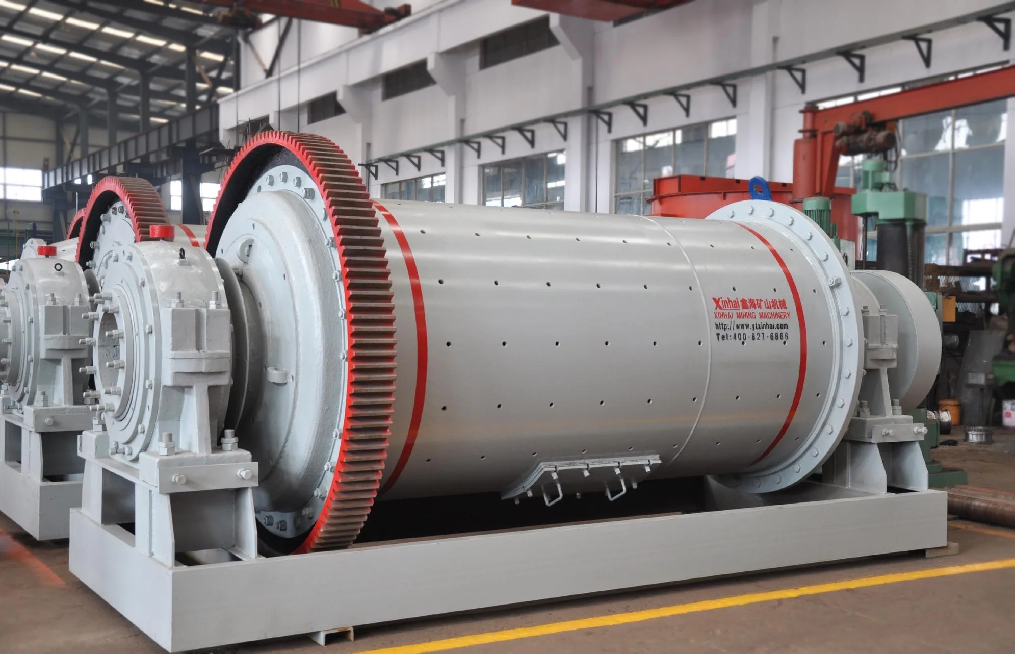 Large ball mill manufactured for a mineral processing plant